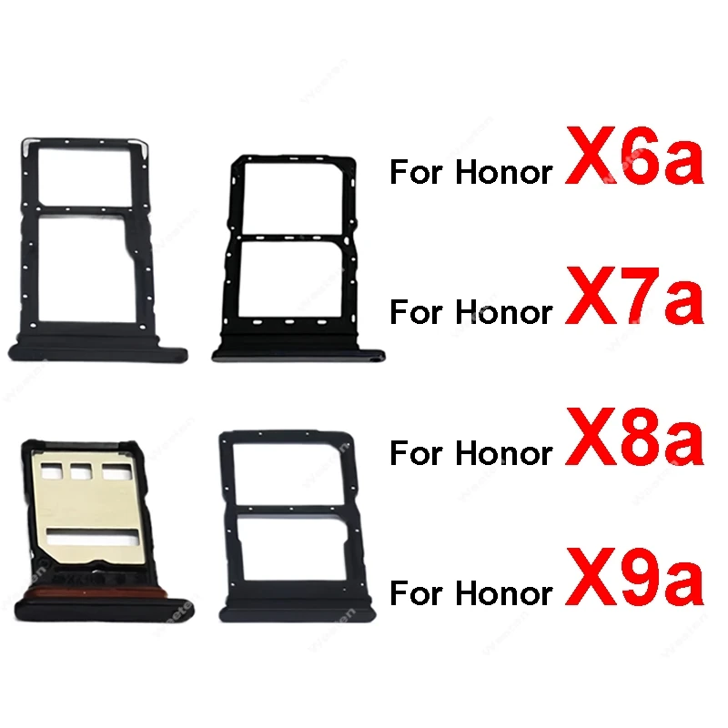 Sim Card Tray Holder Socket Adapter For Huawei Honor X6a X7a X8a X9a Sim Card Reader Slot Connector Replacement Repair Parts