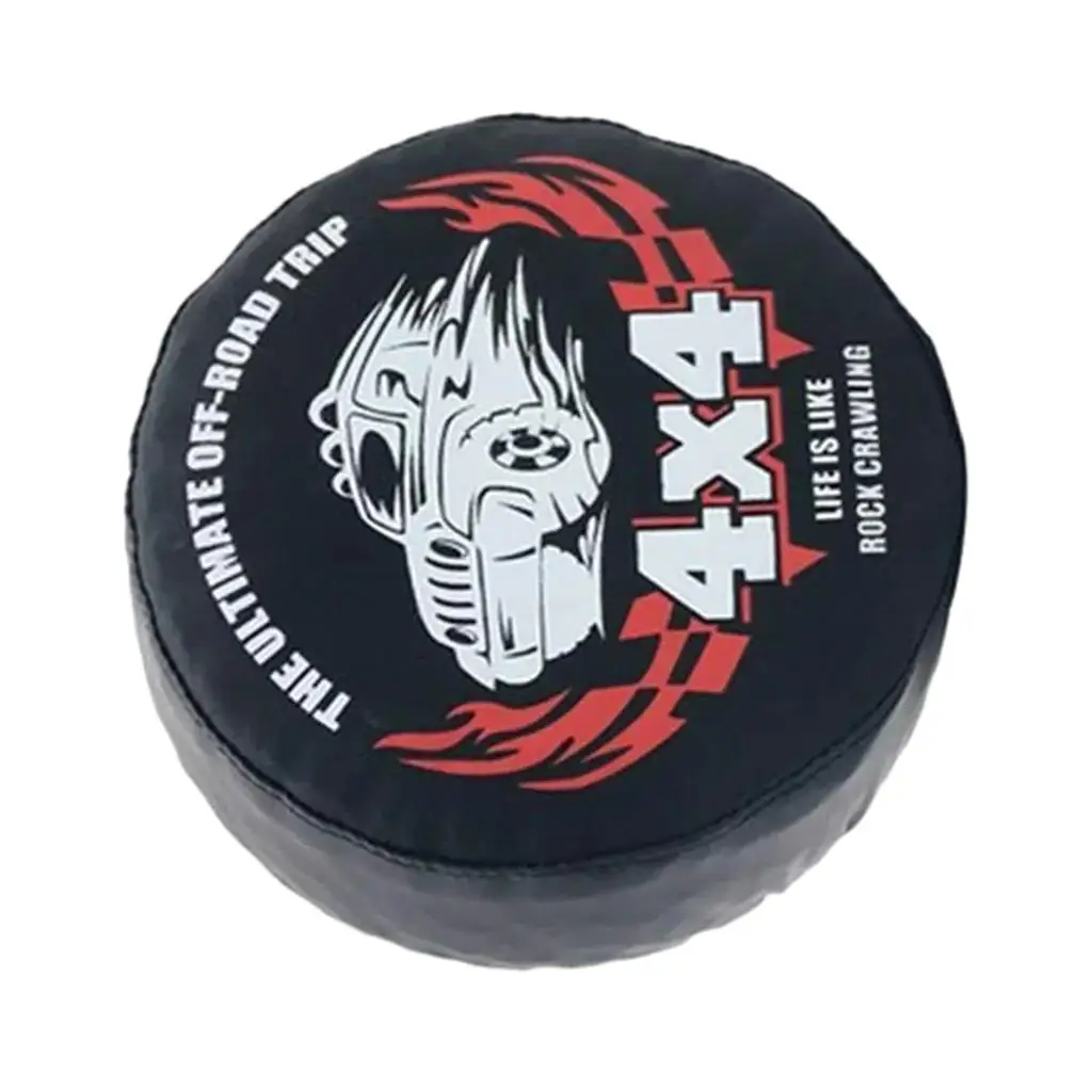 

PU Leather RC Crawler Tire Cover Weatherproof Black Spare Tyre Protector for 2.2 Inch Radio Control