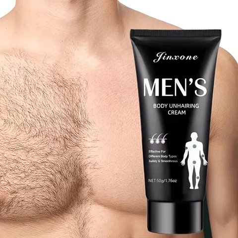 1Pcs/2Pcs/3Pcs Men's Hair Removal Cream, One Application Lasts for Three Months, 60g Men's Powerful Hair Removal Cream, Instant Hair Removal, Does Not Irritate the Skin, Smooth and Residue-Free, Semi-Permanent Hair Removal, Suitable for Hair Removal on the Face, Lips, Armpits, Legs, Arms, and Private Areas, Unisex