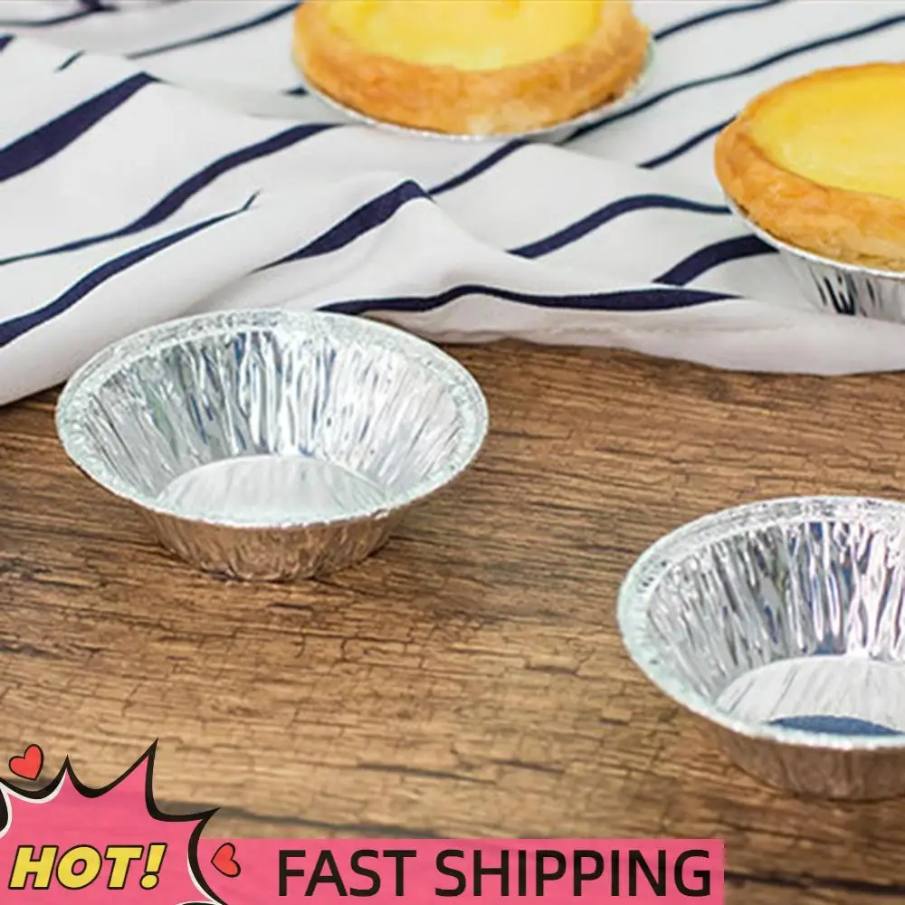 

100pcs/set Disposable Tin Foil Egg Tart Molds Cake Cookie Cupcake Pan Mould Cup