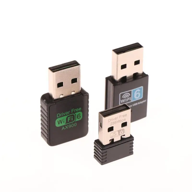 ดองเกิล 2in1 1 ชิ้น แบบ Dual Band 2.4G 5GHz USB WiFi 6 เครือข่ายไร้สาย Wlan Receiver ไดรเวอร์ฟรี 900Mbps USB WiFi Bluetooth Adapter