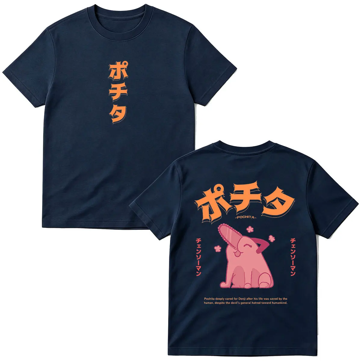 Anime Chainsaw Man T-shirt Denji Pochita Manga Graphic Print T Shirts Men Women Clothing Casual Fashion T-shirts Tops Streetwear
