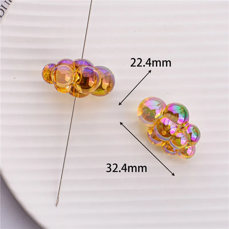 Wholesale 50pcs/lot uv color print cartoon clouds shape resin straight holes beads diy jewelry pendant accessory