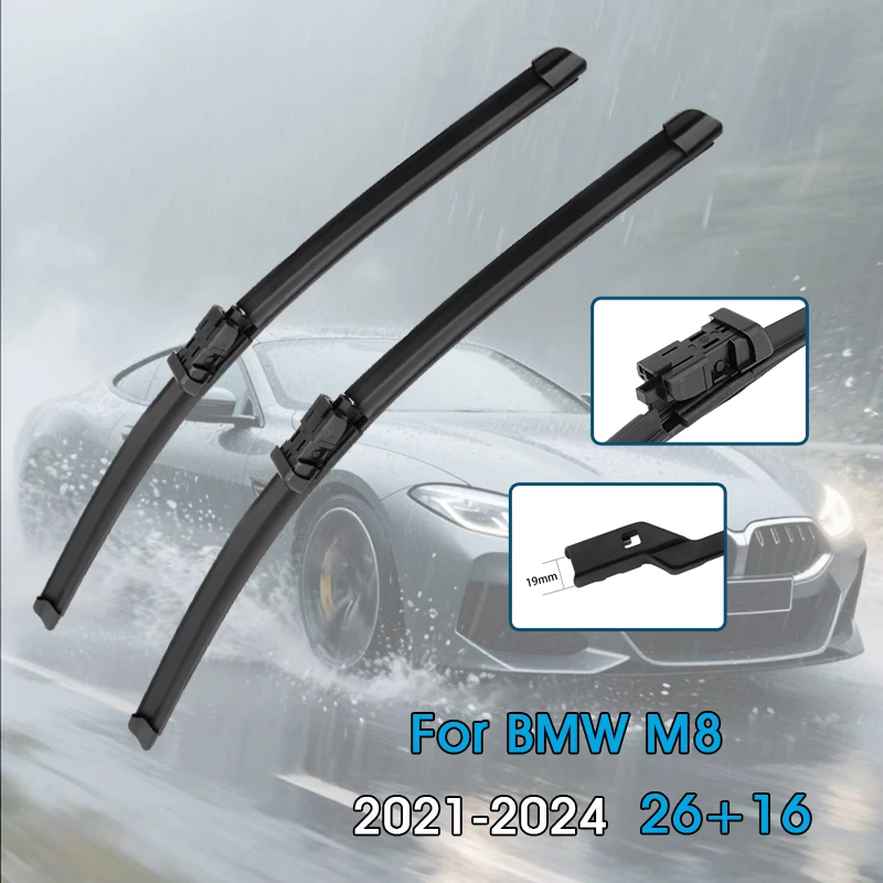 

Car Wiper Blades For BMW M8 F92 Coupe/F93 Gran Coupe 2021-2024 26"+16" Front Window Windscreen Windshield Wiper Auto Accessories