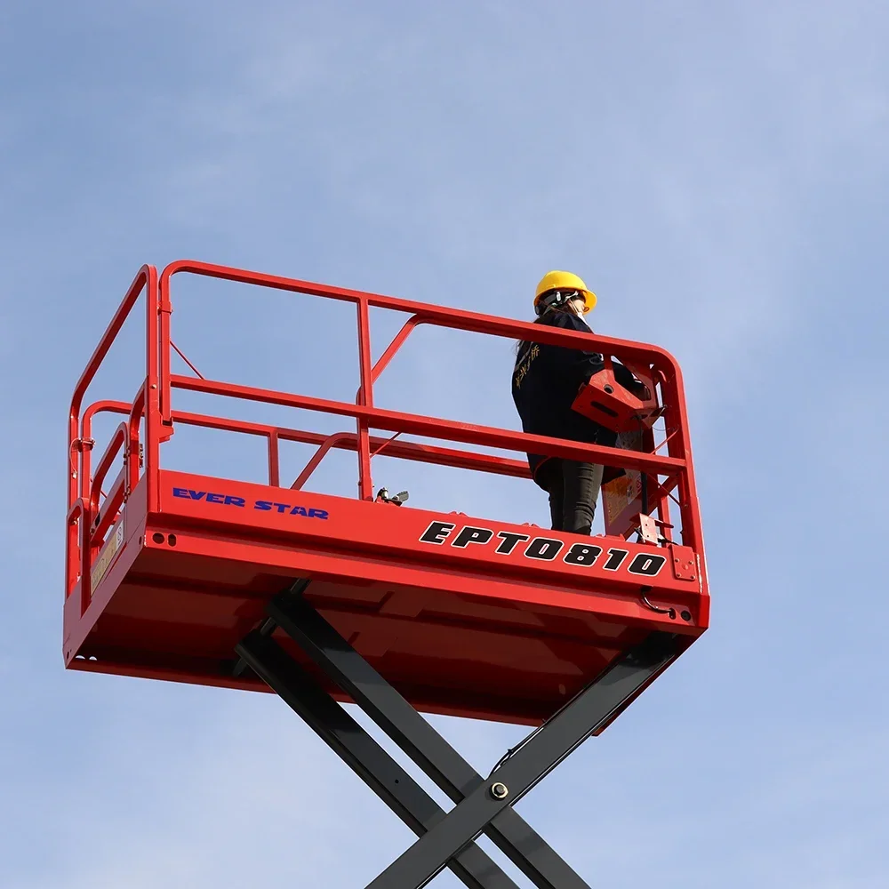 EPT0608 6m -14m Mobile Aerial Work Platform Self Propelled Scissor Lift table lift  and High Security scissors lift platform