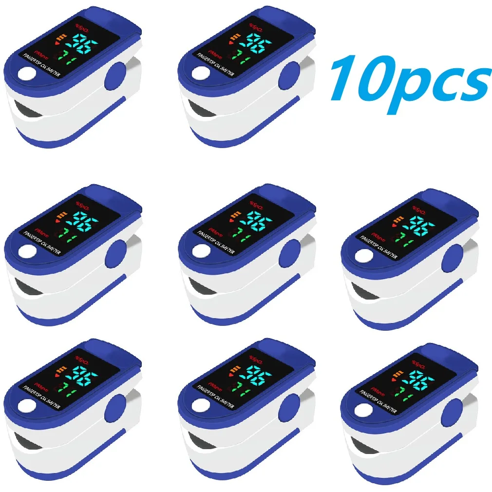10PCS LK87 Oximeter Draagbare Vingertop Hartslag Bloed Zuurstofverzadiging Monitor Met LCD Vingertop Oximeter Tijdelijke Hartslag