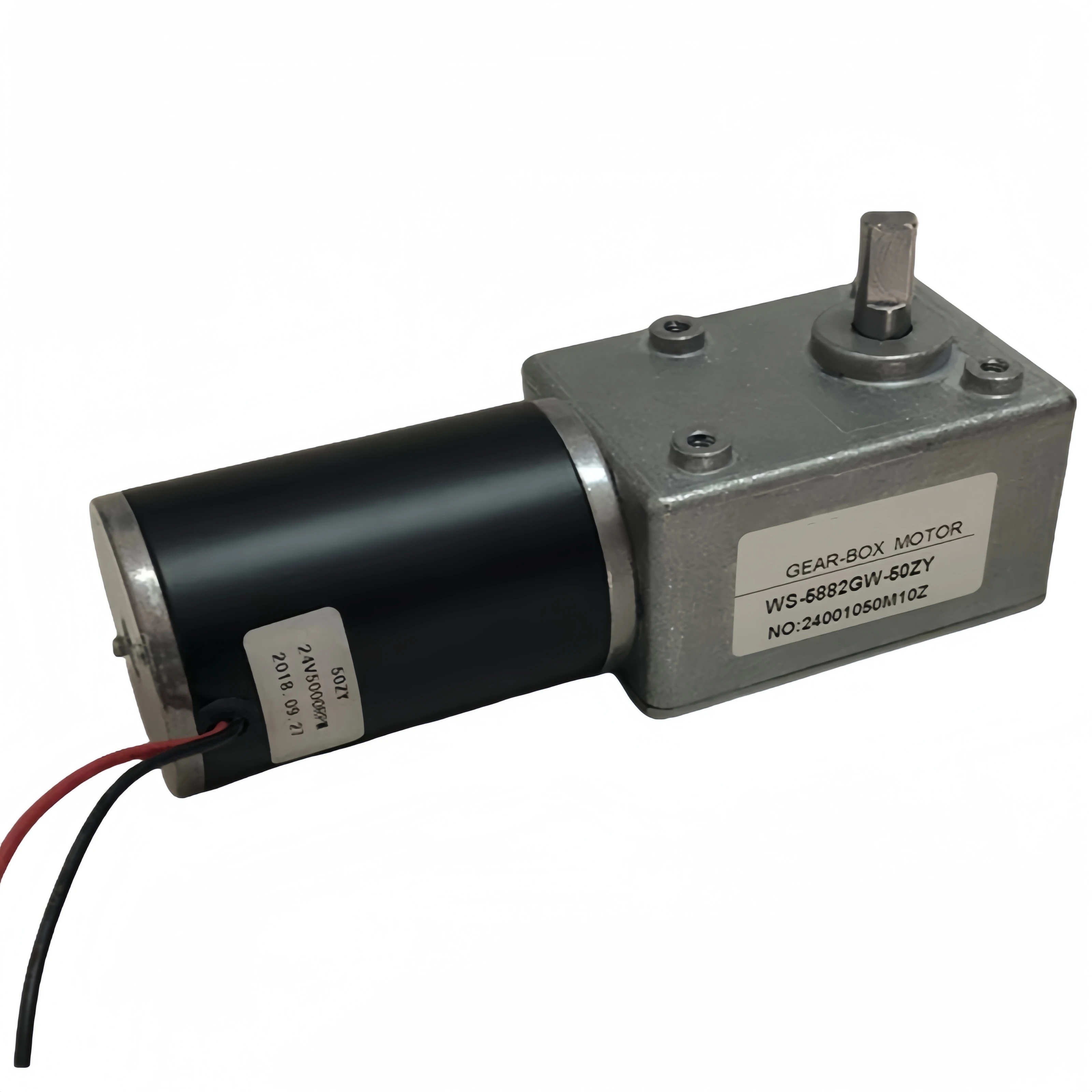 Worm Gear Reduction Dc brush motor noise reduction High torque self-locking motor WS-5882GW-50ZY-DC12V-150rmp