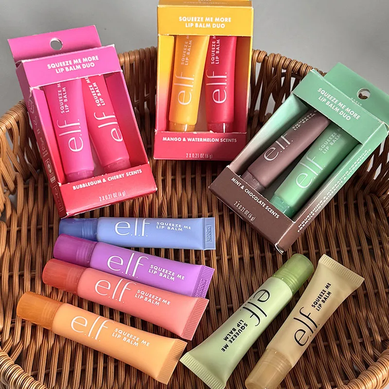 E.l.f Squeeze Me More Lip Balm Duo Hydration Lip Balm Camo Liquid Blush Sheer for It Blush Tint Putty Blush Brand Cream Blush