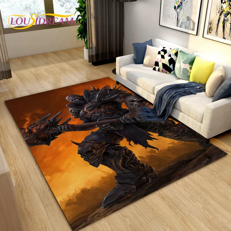 3D WOW, World of Warcraft Game Area Rug Large,Carpet Rug for Living Room Bedroom Sofa Doormat Decoration,Kids Non-slip Floor Mat