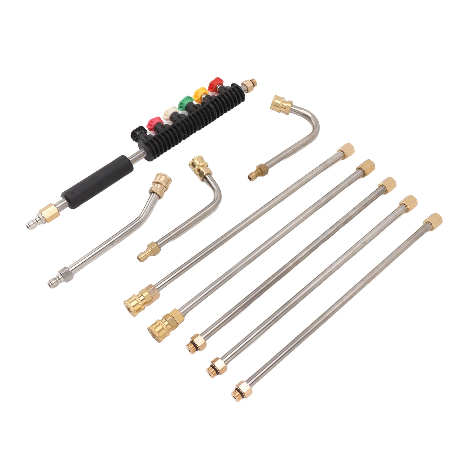 

Pressure Washer Extension Rod Pressure Washer Lance Set 5 Injection Angles Rust Resistant Stainless Steel for Outdoor Cleaning