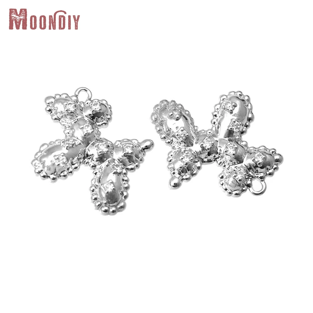 2 pendenti con ciondoli per cani in ottone color platino, pendenti fai da te di alta qualità, orecchini, ciondoli, accessori per la creazione di gioielli