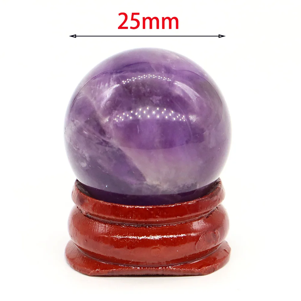 25 مللي متر الحجر الطبيعي كرة مستديرة شفاء كريستال جمشت المجال المعدنية عينة الطاقة التأمل الأحجار الكريمة غلوب هدية تزيين المنزل