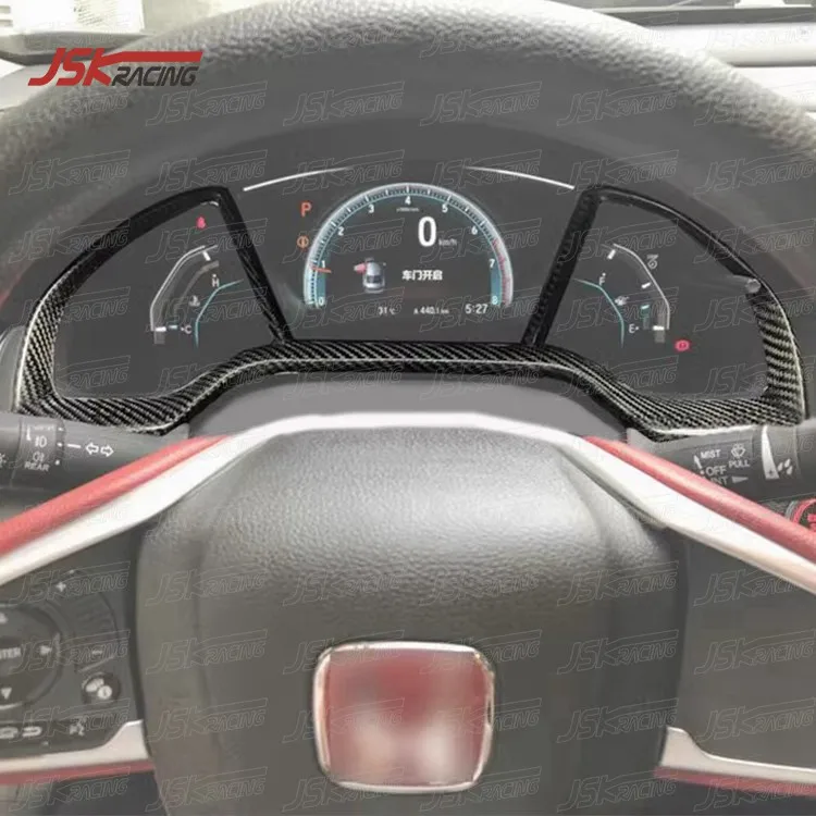 new CARBON FIBER DASH CLUSTER BEZEL RHD for 2018-2021 HONDA CIVIC TYPE-R FK7 FK8