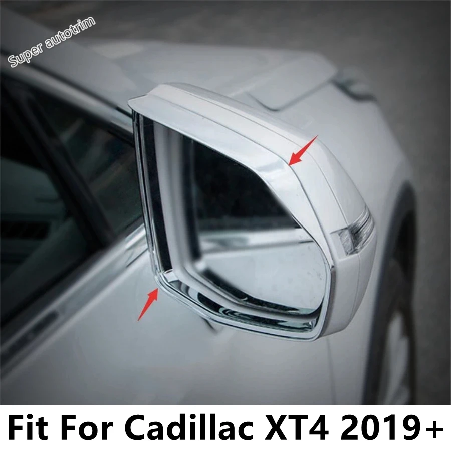 

Rearview Mirror Eyebrow Rain Shade Protector Decoration Cover Trim ABS Chrome Accessories Exterior For Cadillac XT4 2019 - 2022