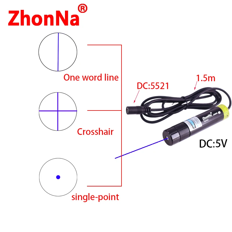 

450nm Blue Laser Line Positioning Module - Woodworking, Stone Cutting & Industrial Alignment Tool