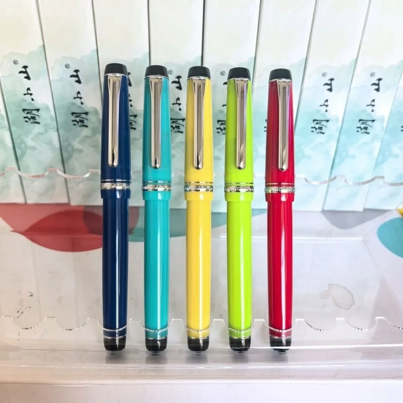 

Новая ручка из смолы Huxiaoshan 910, акриловые перьевые ручки EF/F/M, 0,38/0,5/0,7, перо, школьные принадлежности, современный дизайн для профессионалов, ручка