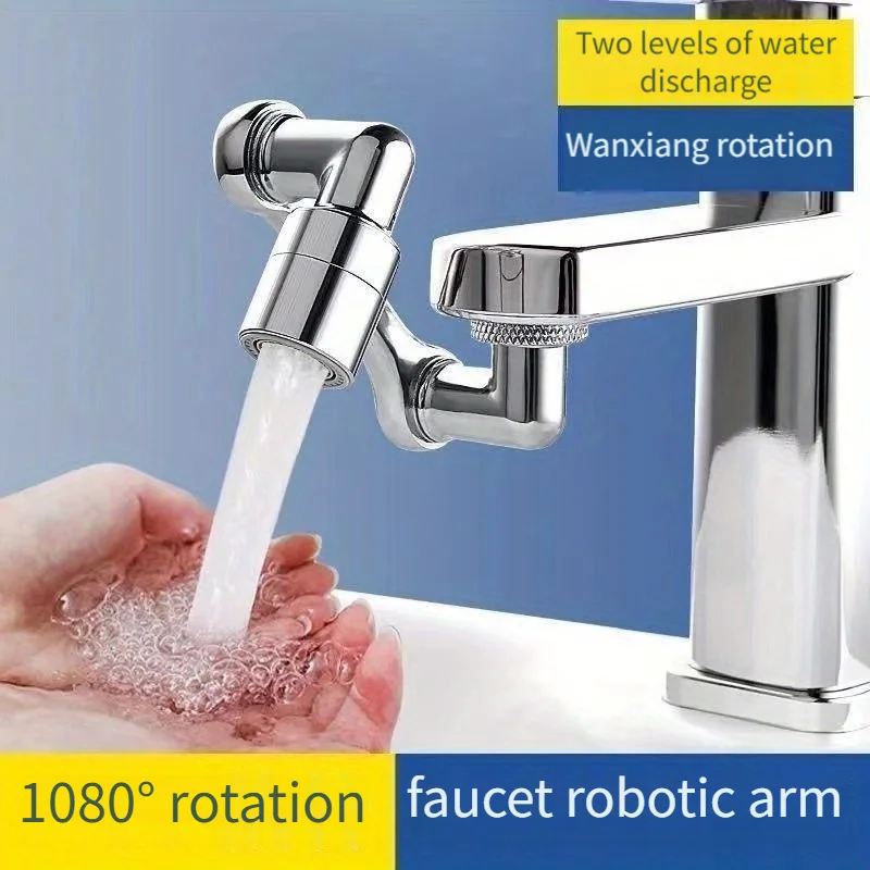 Mechanical arm universal faucet extension spout rotary water face wash hand basin wash joint anti-splash tool