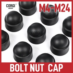 Coperchi per bulloni tappo a vite tappi a vite in Nylon M4 M5 M6 M8 M10 M12 M14 M16 M18 M20 M22 M24 tappo protettivo a cupola in plastica esagonale bianco nero