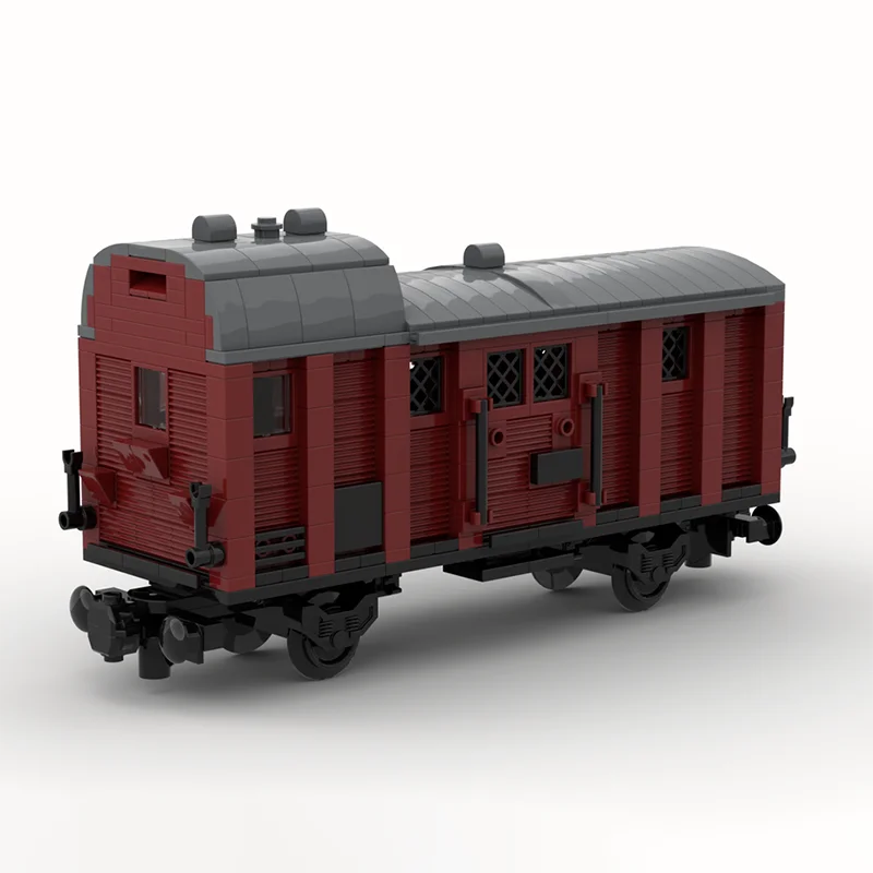 

Модель грузового вагона MOC Caboose, модель железнодорожного вагона-цистерны, технологичная игрушка для детей, конструктор, подарок для сборки и развития творческих способностей.