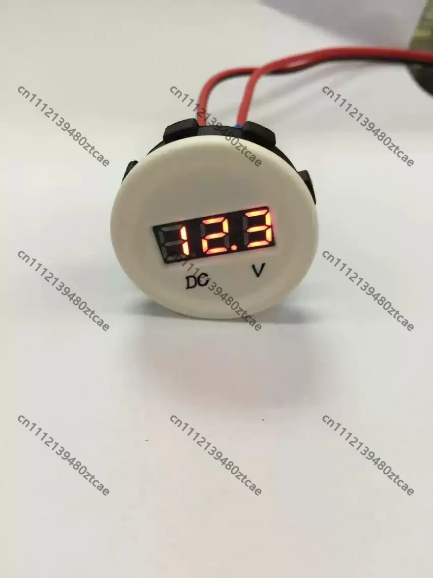 Auto Marine  Accessory LED Digital DC Voltmeter, 12V-24V Universal Voltage Tester, Support 6-30V Voltage Measurement
