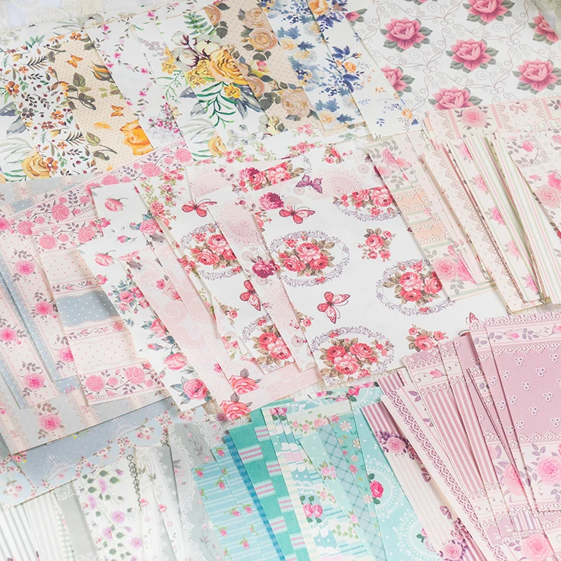 30 pcs Memo materials paper flowers fresh and artistic lace patterns  decorative backgrounds writing paper 8 models