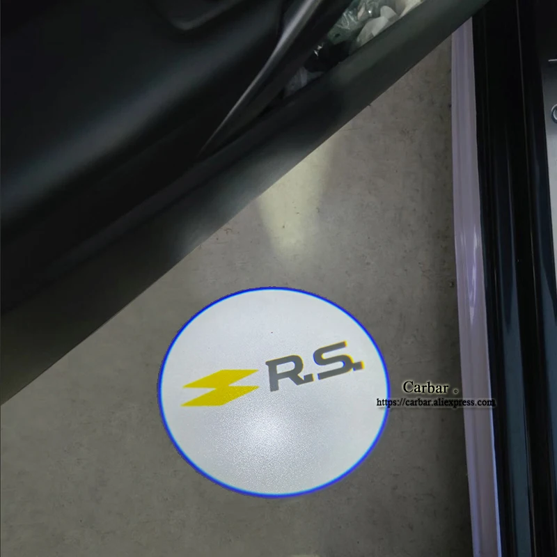 Car Door Welcome Projector Shadow Logo Light Car Door Lights For Renault RS RS LINE RS SPORT Logo Ghost Shadow Lights