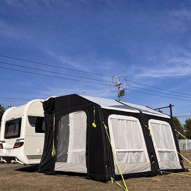 Canopy awning, outdoor camping, rainproof and thickened, quick-opening inflatable RV tent
