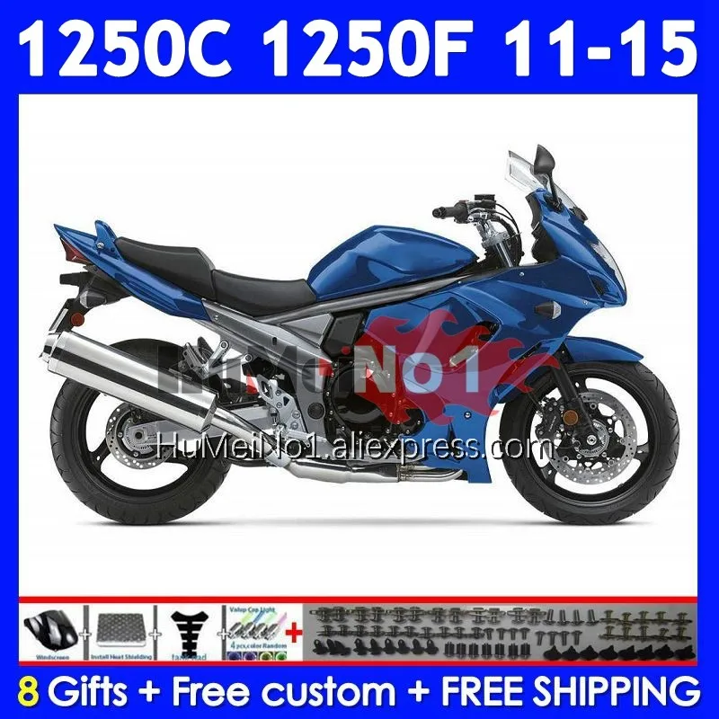 Kit For SUZUKI Bandit GSX1250F GSXF 1250 11 12 13 14 15 124No.3 GSXF1250 Metal blue GSX1250C 2011 2012 2013 2014 2015 Fairing