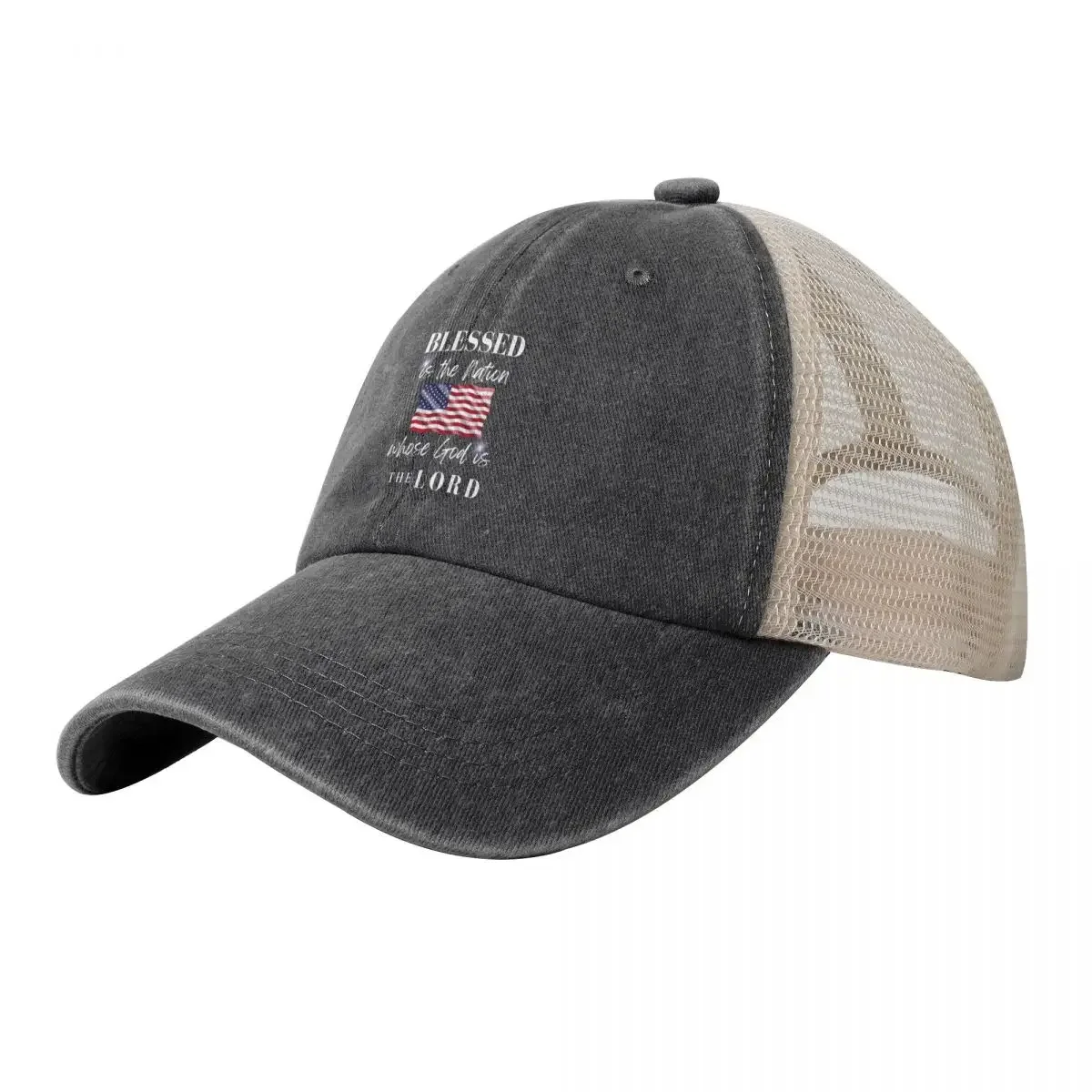 

Blessed is the Nation Whose God is The LORD Baseball Cap Visor Wild Ball Hat Mens Women's