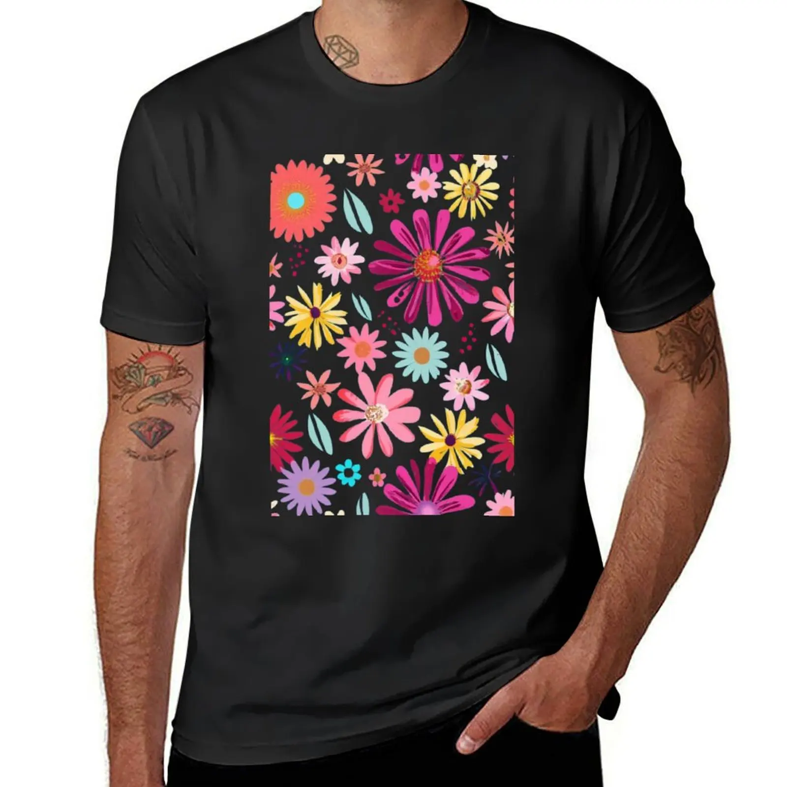 Aster Flowers Patterns 2 T-shirt aesthetic clothes plus sizes men clothings