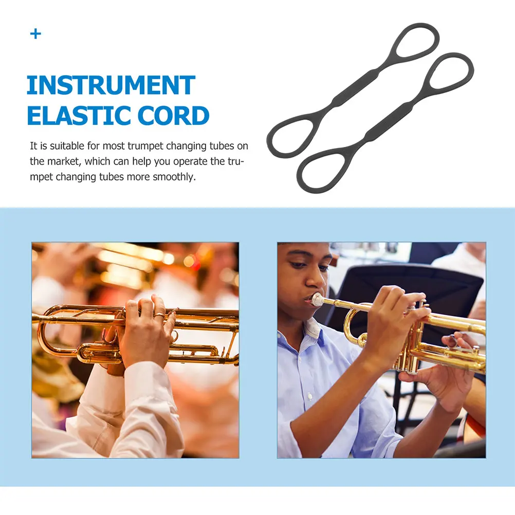 

5 Pcs Small Tow Rope Wind Instrument Slide Stopper for Trumpet Ring Button Silica Gel Replacements Silicone Rings