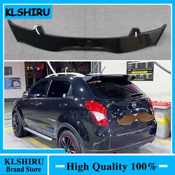 Use For Ssangyong Korando 2013-2017 Spoiler ABS Plastic Carbon Fiber Look Hatchback Roof Rear Wing Body Kit Accessories