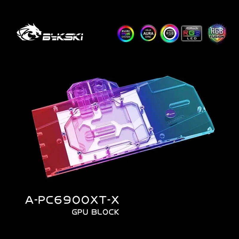 Bloque de Refrigeración por Agua Bykski para Tarjeta Gráfica Powercolor AMD Radeon RX 6800 6900 XT Red Devil / Material de Cobre Rojo T2 A-PC6900XT-X