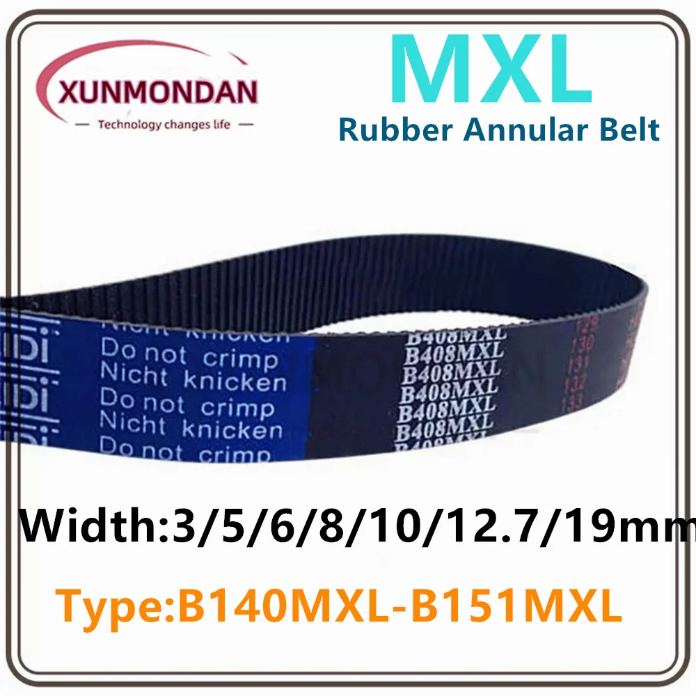 

MXL High torqueTiming Belt B140/B141/B142/B143B144/B145/B146/B147/B148/B149/B150/B151 Width 3/5/6/10/19mm For3D Printer Toothed