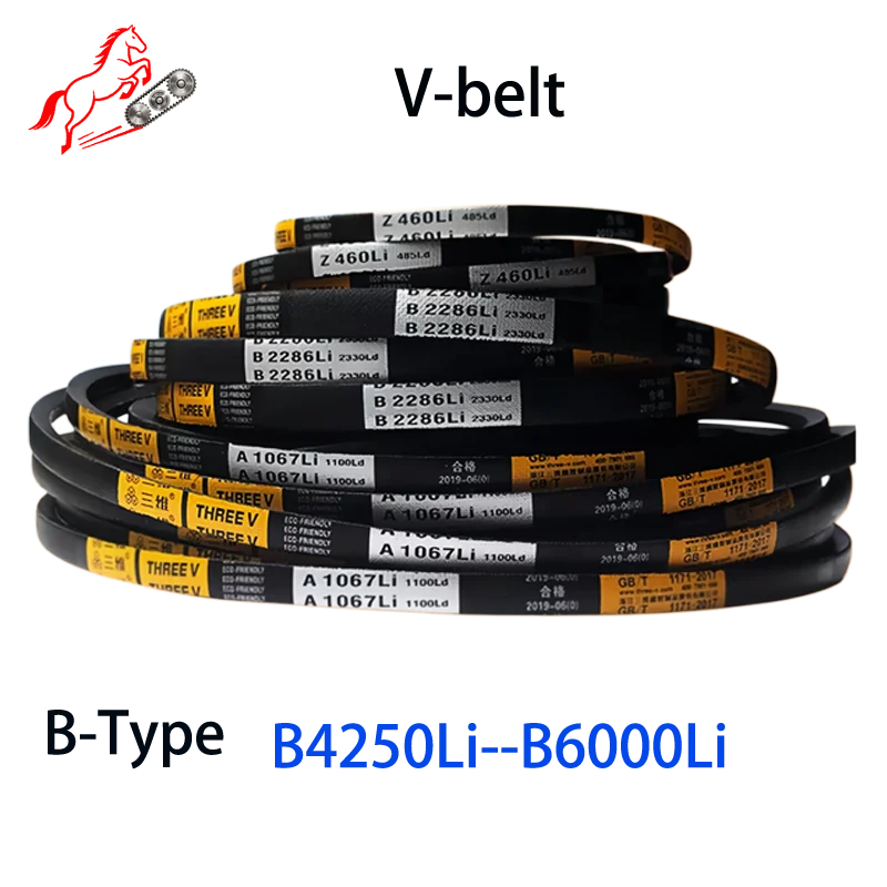 B Type V-belt B4250Li--B6000Li Toothed Car Air Conditioner Engine  Belt Lawn Mower