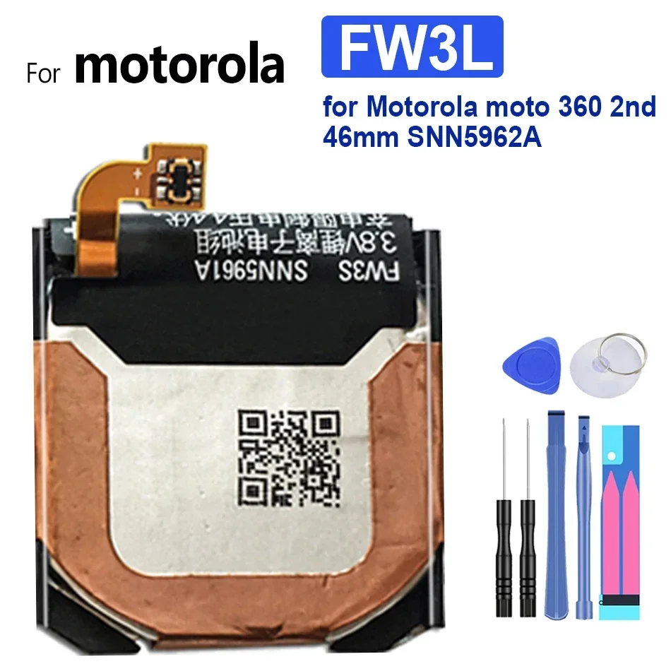 Battery WX30 SNN5951A For Motorola moto 360 1st-Gen 2nd 46mm FW3L SNN5962A 42mm FW3S SNN5971A Smart Watch Batteries