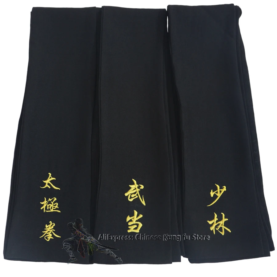 Embroidery Chinese Kung fu Sahes Wushu Martial arts Wing Chun Tai Chi Shaolin Wudang Belts