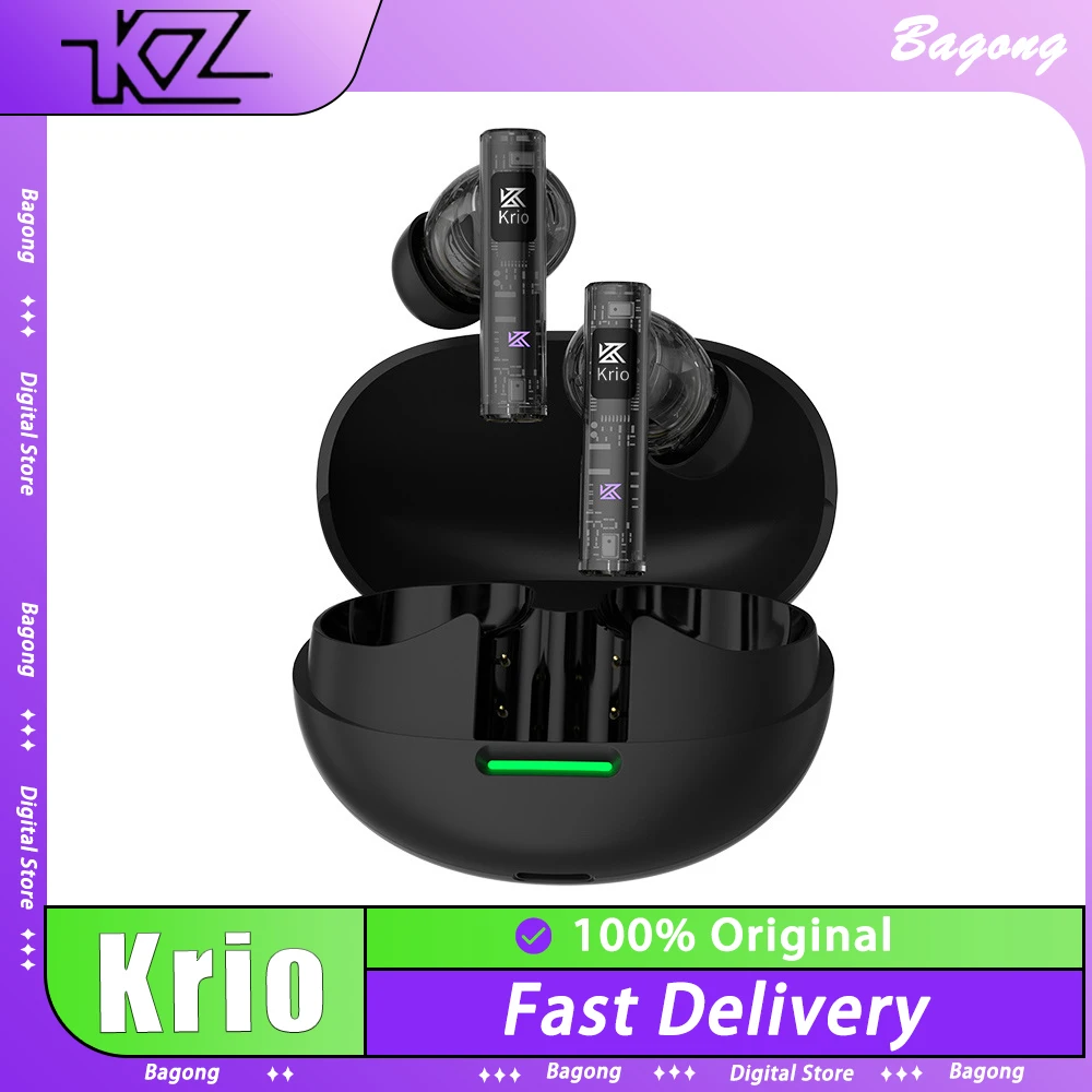 

KZ Krio True Wireless Stereo 6 MIC Active Noise Canceling LDAC x APTX Bluetooth Earphones Deep Noise Reduction Low Delay Earbuds