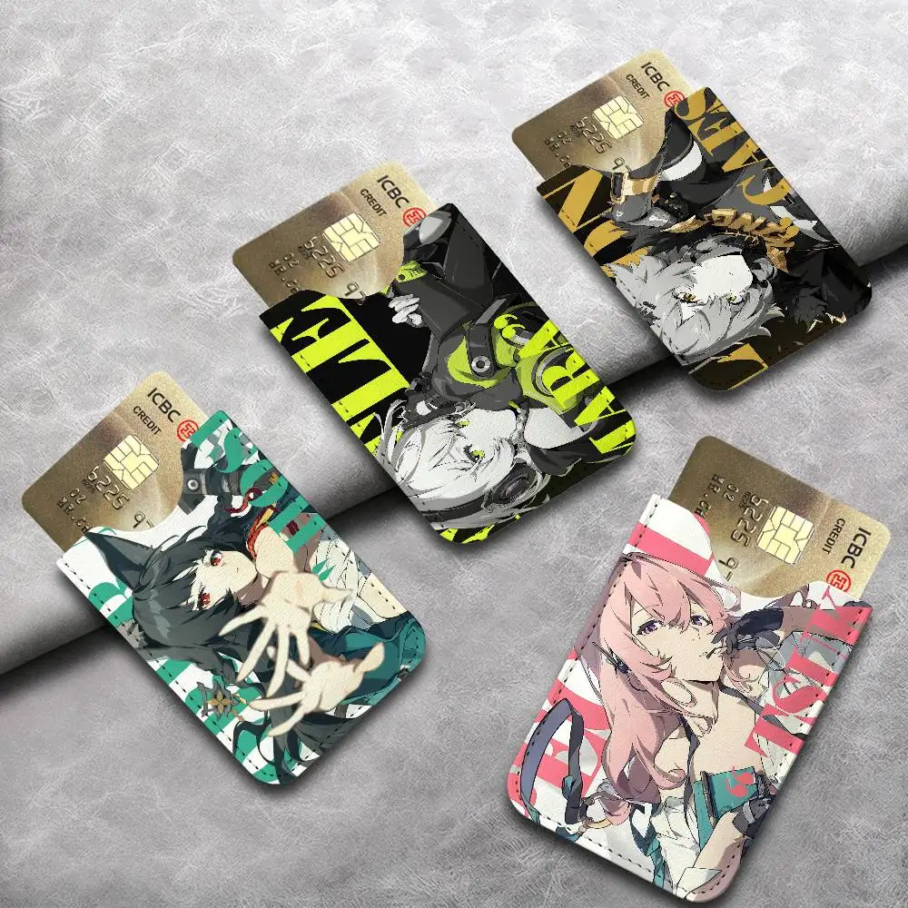 ZZZ Gaming Hoshimi Miyabi Card Protect Credit Bank Card Holder Case Slim Wallet Protector for Men Travel Shopping