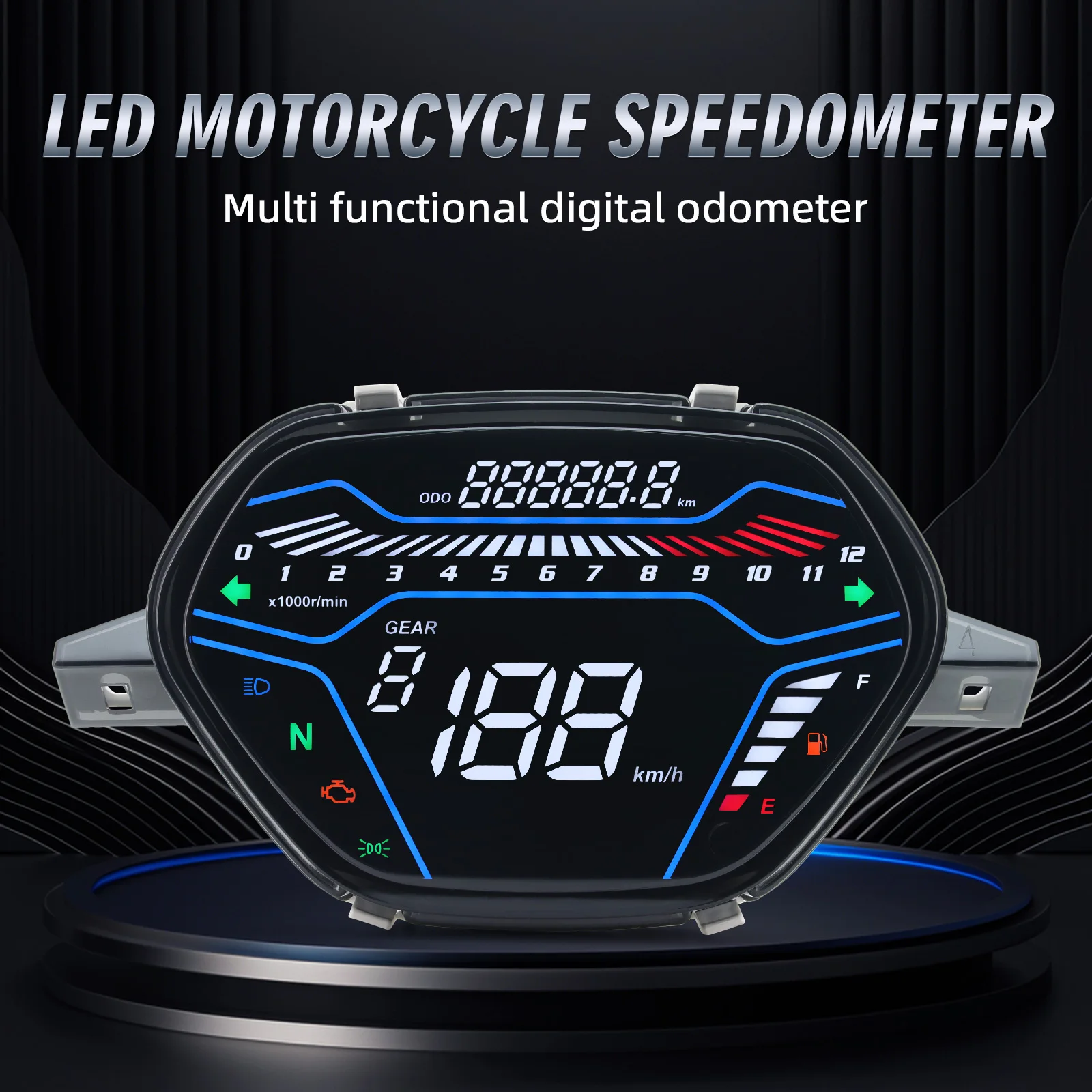 Для EX5 Class1 CX DX для Honda Wave100 CD100 Цифровой мотоциклетный спидометр со светодиодной приборной панелью RPM для Alpha Ori для Tokyoda DY110-2F Для EX5 Class1 CX DX для Honda Wave100 CD100 Цифровой мотоциклетный спидометр со светодиодной приборной панелью RPM для Alpha Ori для Tokyoda DY110-2F