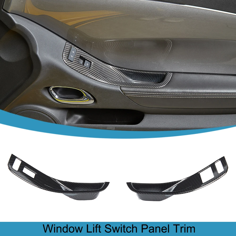 

Window Lift Switch Panel Decoration Cover Trim for Chevrolet Camaro 2010 2011 2012 2013 2014 2015 LHD Car Interior Accessories