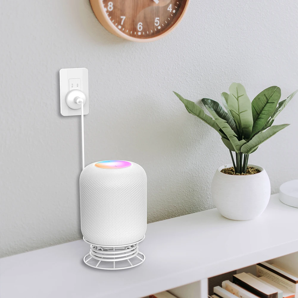 Practical Smart Speaker Holder Wireless Speaker Box Storage Rack Carbon Steel Prevent Falling Home Decoration for HomePod 2 2023