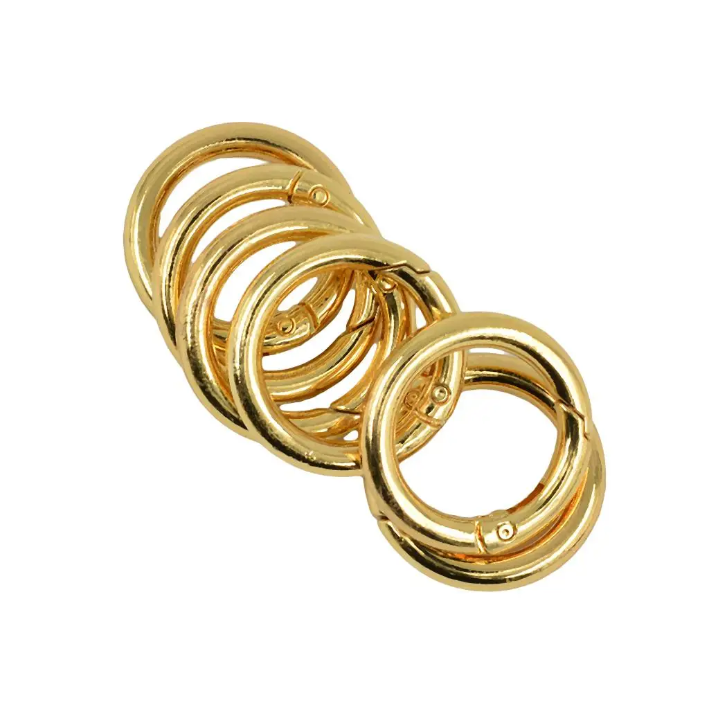 Pack of 6 Metal Carabiner Spring Buckle for Bag, Key Rings, Crafts And