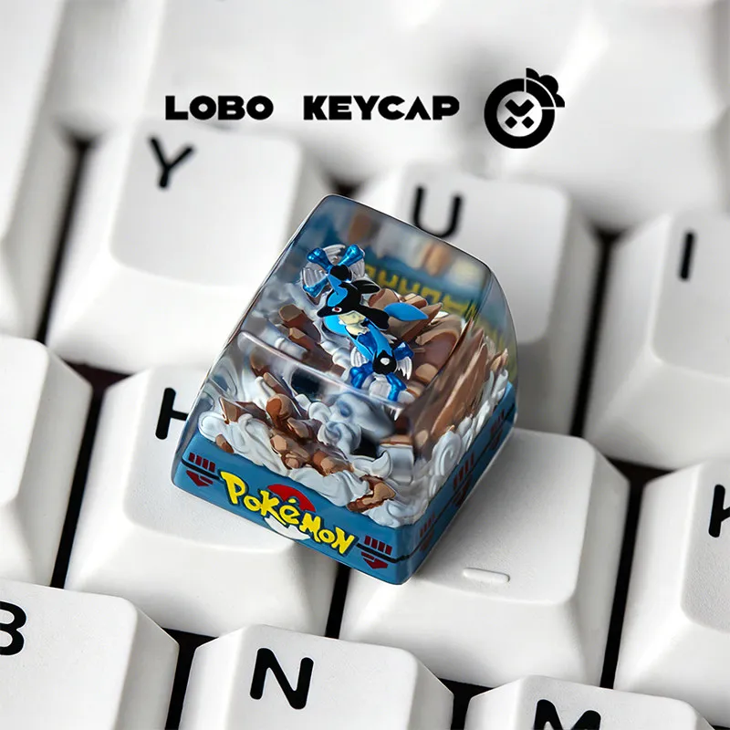 Pokemon Pikachu Transparente Esc-Tastenkappe Tastaturzubehör Anime Niedliche Harz-Schrumpfkleber Handgefertigte Tastenkappen Anime-Fans Geschenk