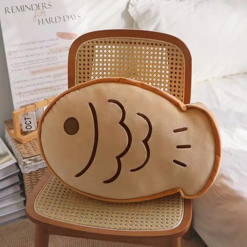 25cm Taiyaki Plush Pillow Japanese Fish-Shaped Stuffed Toy Ultra-Soft Kawaii Huggable Snack for Anime Fans&Foodies Birthday Gift