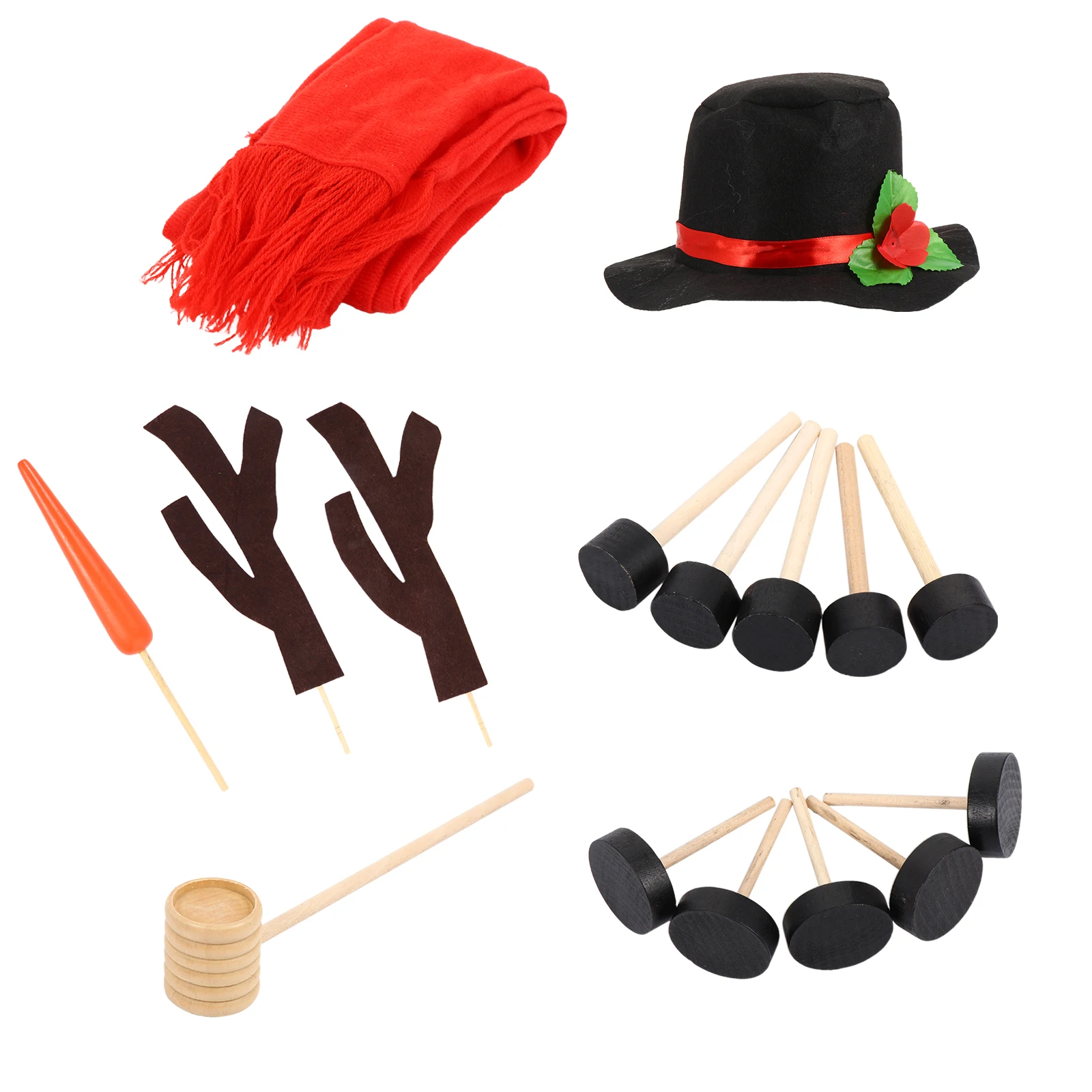 

1 Set Snowman Decorating Kit Useful Durable Delicate Snowman Dressing Kit Snowman Decoration for Adult Outdoor Kids