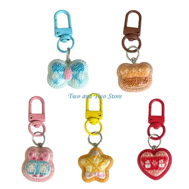 

HX6F Sweet Minimalist Animal Keychain Lightweight Resin Material Versatile Bag Charm Phone Decors Gift For Friend