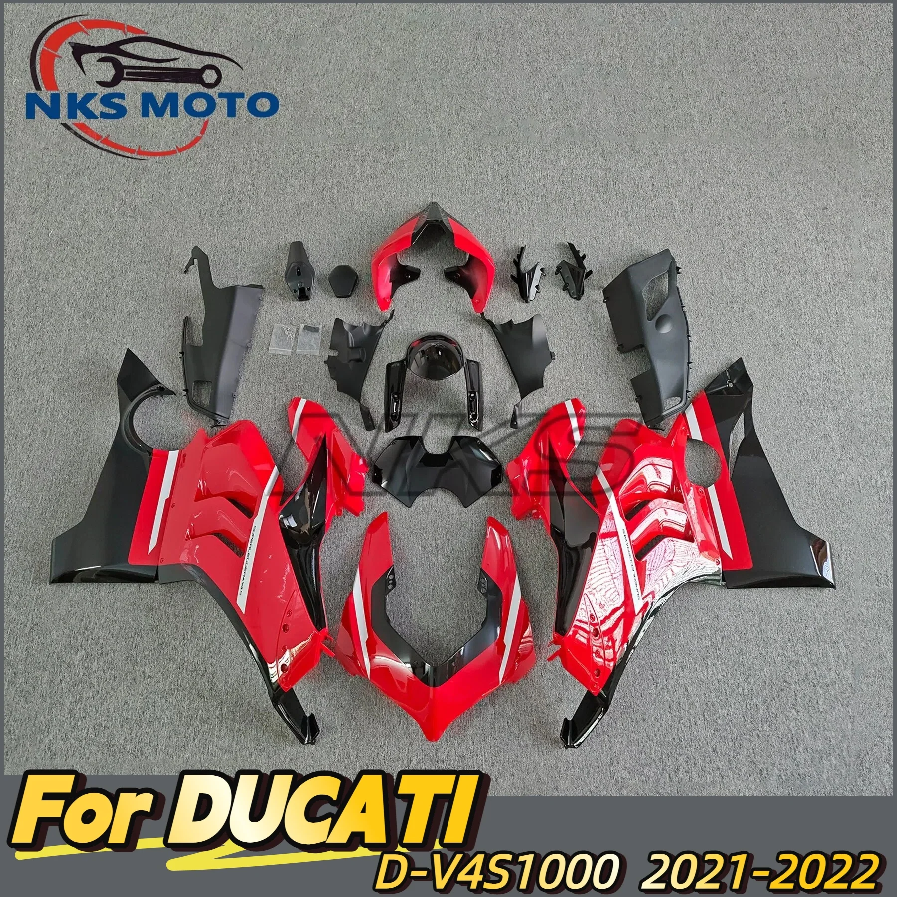 NEW ABS Motorcycle Fairings For DUCATI Panigale V4 V4S 2021 2022 years Lower Deck Modification With Shark Fins Side Ski
