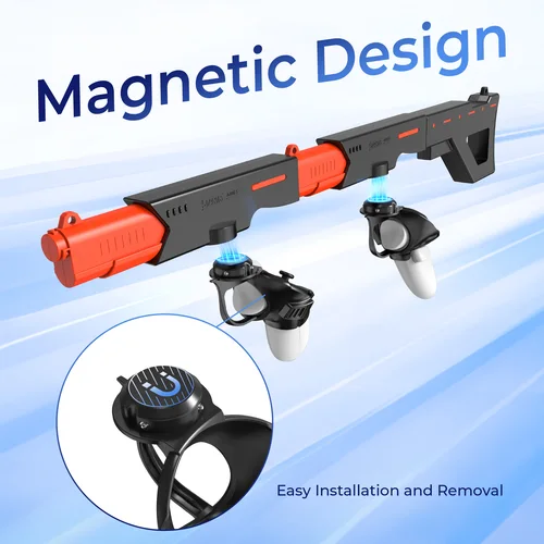 Imagen 2 del producto Empuñaduras de controlador para gafas Meta Quest 3/3S VR, control aumentado en experiencias de juegos FPS con accesorios de soporte expandido