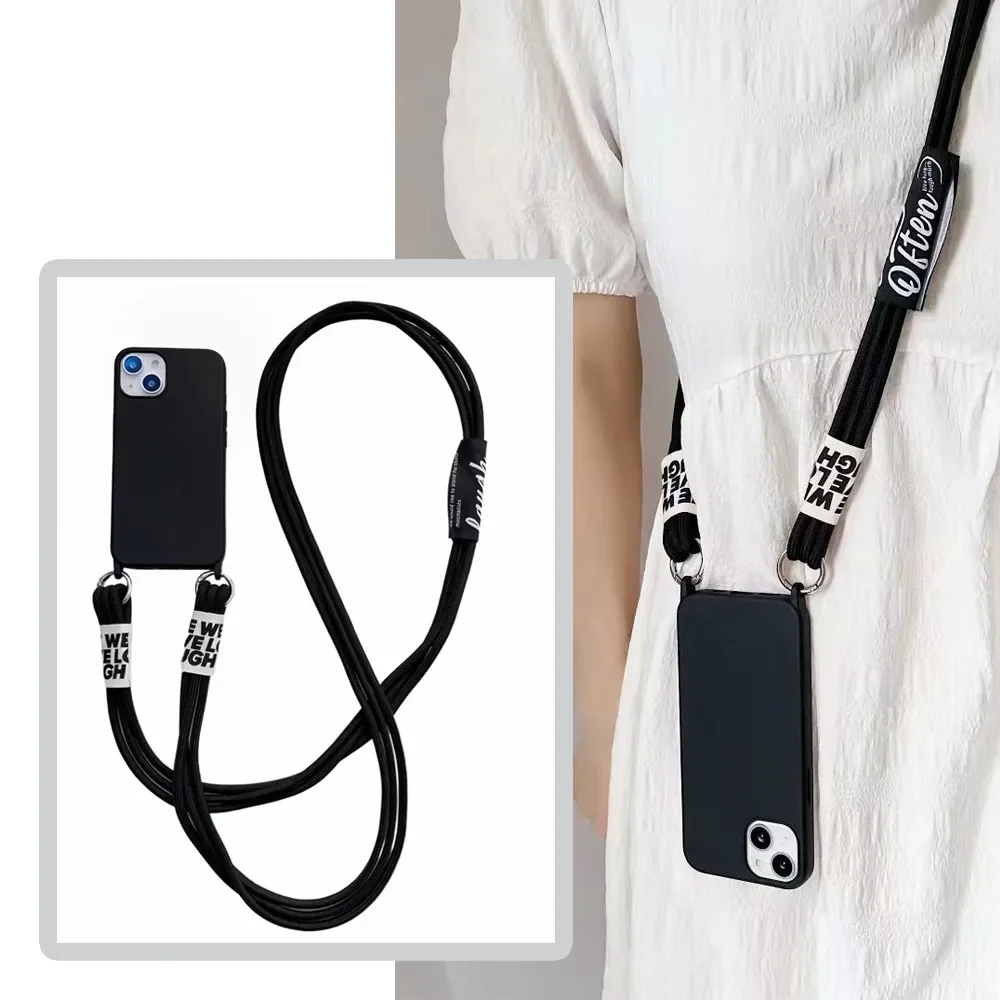 Crossbody Strap Case For Samsung Galaxy S22 S23 S24 Ultra S21 Plus S20 FE Note 20 Plus Necklace Lanyard INS Chain Silicon Cover